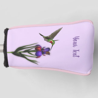 Hummingbird And Iris Flower Personalized    Golf Head Cover