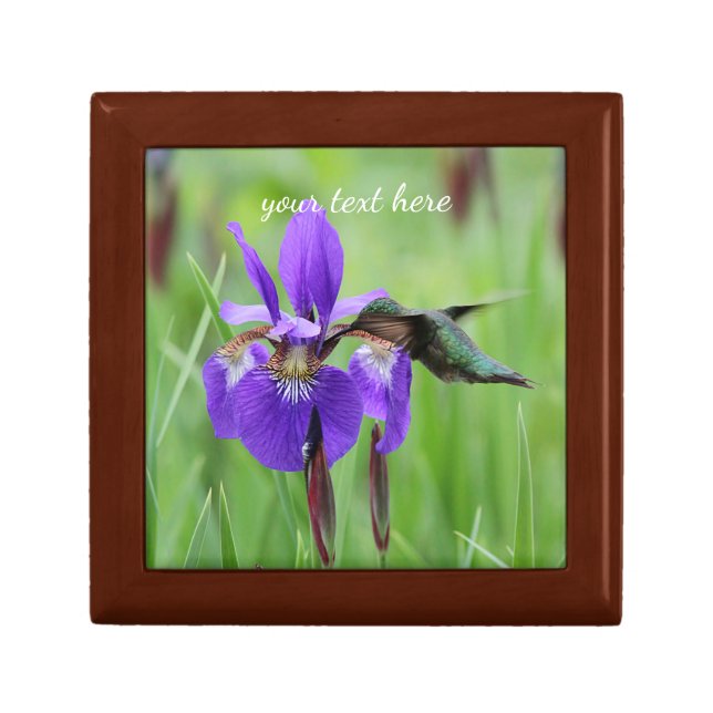 Hummingbird and Iris Gift Box (Front)