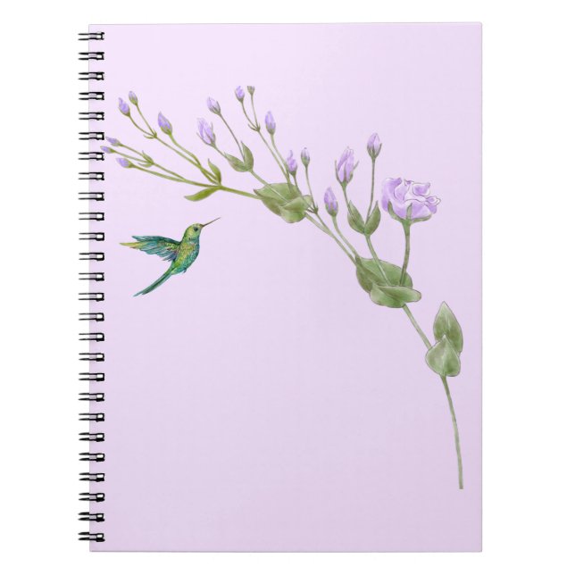 Hummingbird and Lisianthus Notebook (Front)