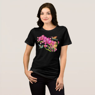 Hummingbird and Orchids Tri-Blend Shirt