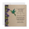 Hummingbird and Purple Violets Wedding Invitations