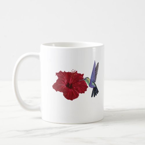 Hummingbird and Red Hibiscus Coffee Mug