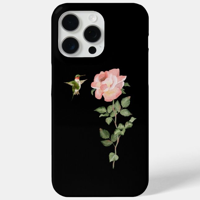 Hummingbird and Rose Case-Mate iPhone Case (Back)