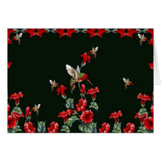 Hummingbird and Roses Cards
