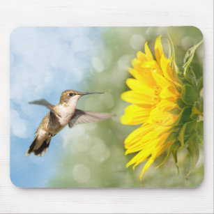 Hovering Hummingbird Mouse Pads | Zazzle