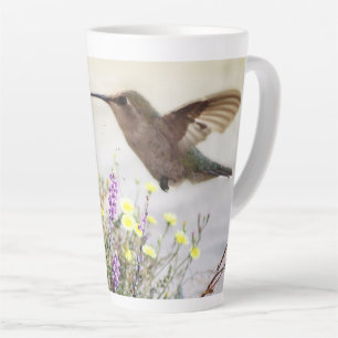 Hummingbird and Wildflowers Digital Art Coffee Mug