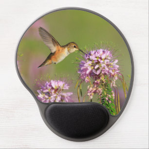 Hummingbird and Wildflowers Gel Mouse Pad