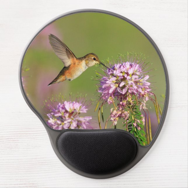 Hummingbird and Wildflowers Gel Mouse Pad (Front)