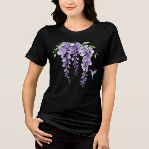 Hummingbird and Wisteria Tri-Blend Shirt