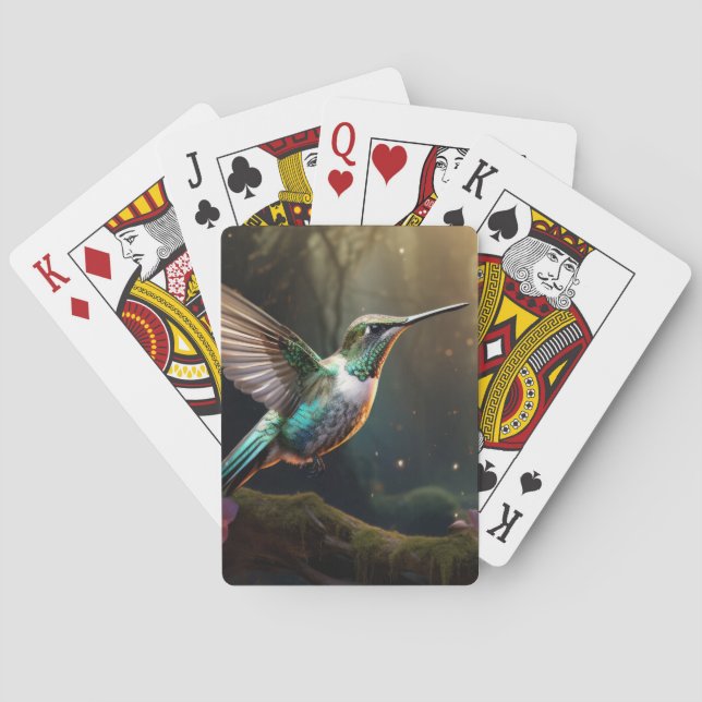 Hummingbird Animal Bird Wildlife Wilderness Art Poker Cards (Back)