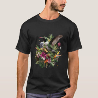 Hummingbird Animal Lover Nature Graphic Art Tropic T-Shirt