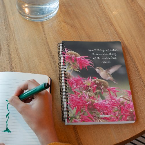 Hummingbird Aristotle Philosophical Quote Notebook