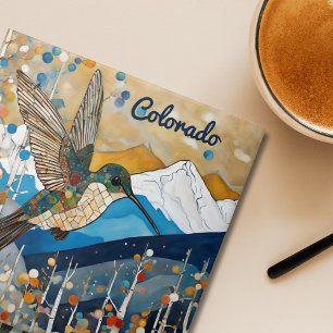 Hummingbird Art Nouveau  Ceramic Tile