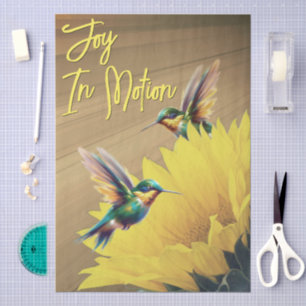 Hummingbird Art & Sunflower Photography Mix Tissue Paper