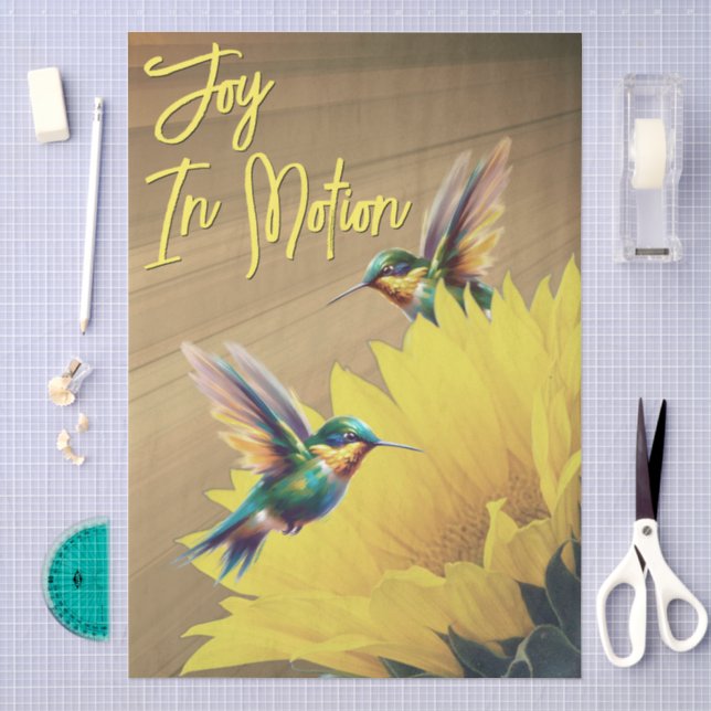 Hummingbird Art & Sunflower Photography Mix  Tissue Paper (Craft)