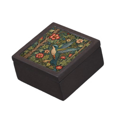 Hummingbird artwork bohemian floral greenery  gift box