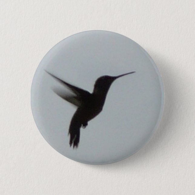 Hummingbird At Dusk Pinback Button (Front)