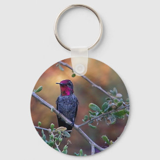 Hummingbird at sunset keychain