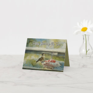 Hummingbird at the Window Folded Greeting Card