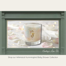 Hummingbird Baby Shower Candle | Pastel Sky Gift