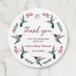 Hummingbird Baby Shower Favor Tags