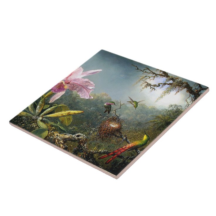 Hummingbird Bird Animal Floral Wildlife Ceramic Tile Zazzle