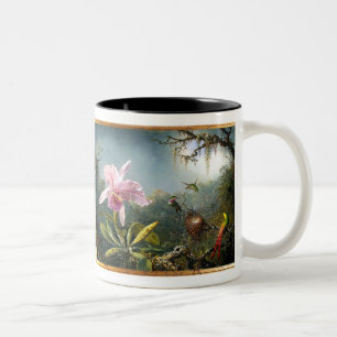 Hummingbird Bird Animal Wildlife Floral Two-Tone Coffee Mug