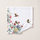 Hummingbird Bird Butterfly Flower Bath Towel Set | Zazzle