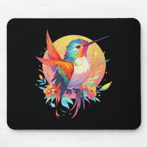 Hummingbird Bird Cartoon Bird Watchers Earth Day Mouse Pad
