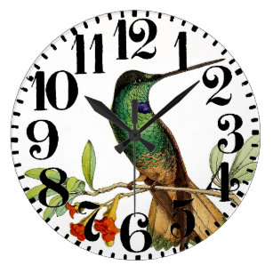 Vintage Hummingbird Wall Clocks | Zazzle