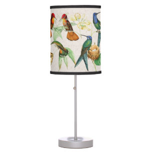 Hummingbird Bird Flower Wildlife Animal Table Lamp