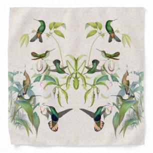 Hummingbird Bird Orchid Flower Wildlife Bandana