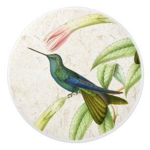 Embroidered Ruby Throated Hummingbirds and Fuchsia Flowers Kitchen