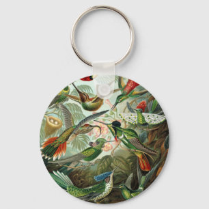 hummingbird bird wildlife classic painting keychain