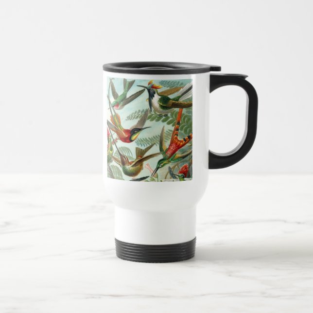 hummingbird bird wildlife classic painting travel mug (Right)