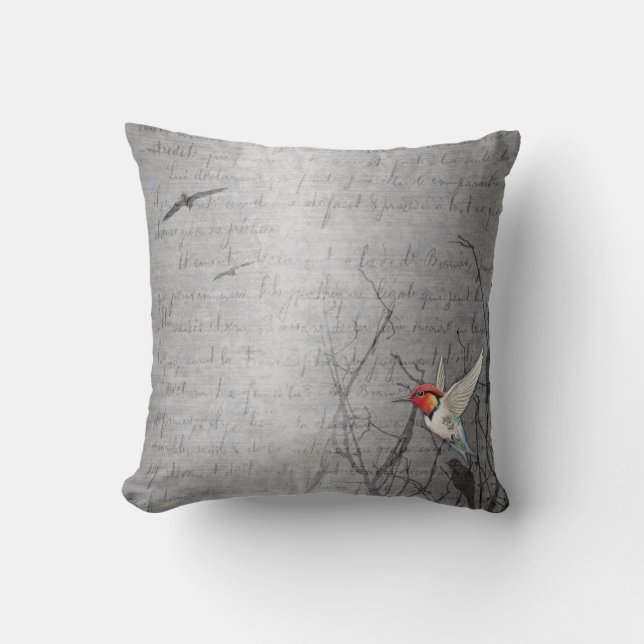 Hummingbird Birds Decorative Throw Pillows (Front)