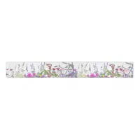 Hummingbird and Flower Satin Ribbon for Bows Gift Wrapping - 3 Yards