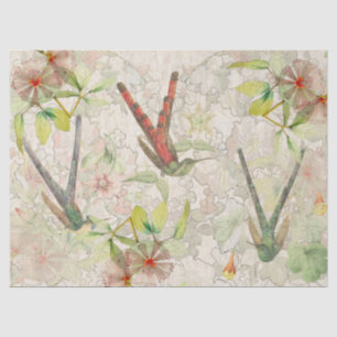 Hummingbird Birds Flower Animal Tissue Paper