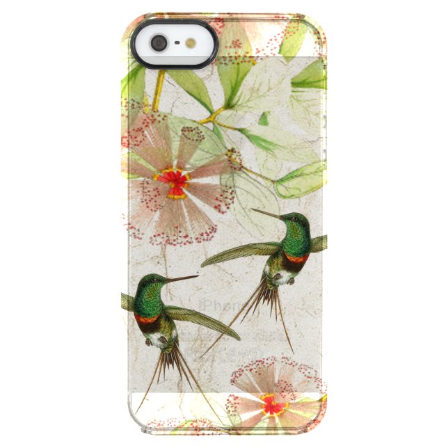 Hummingbird Birds Flowers Animal iPhone Case (Back)