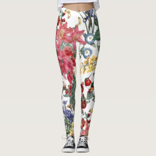 Hummingbird Birds Flowers Butterflies Leggings