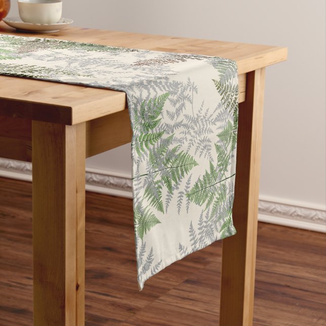 Hummingbird Birds Flowers Ferns Table Runner (In Situ)