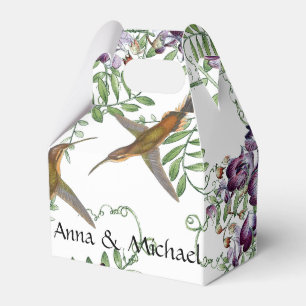 Hummingbird Birds Flowers Floral Vine Favor Box