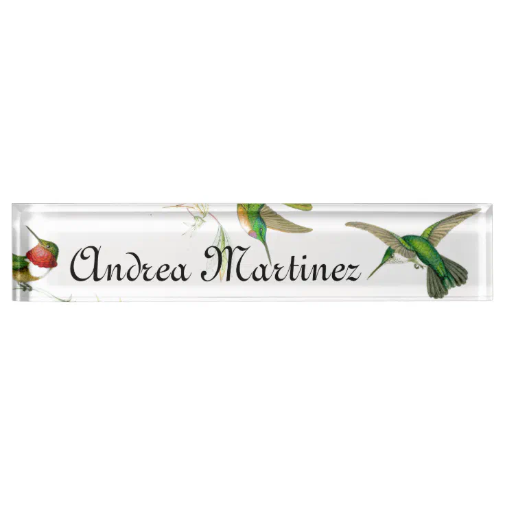 Hummingbird Birds Flowers Wildlife Animals Floral Desk Name Plate | Zazzle Hummingbird Birds Flowers Wildlife Animals Floral Desk Name Plate | Zazzle
