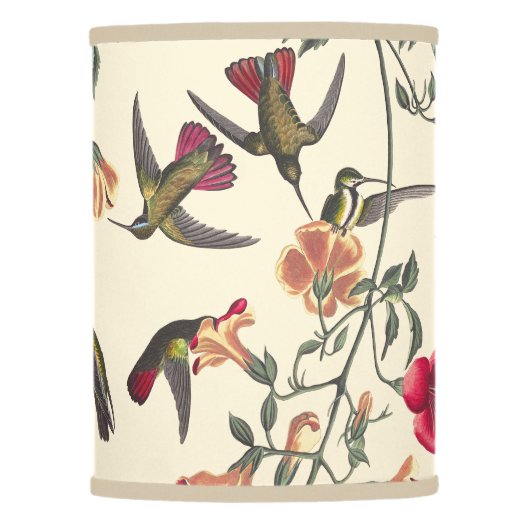 Hummingbird Birds Wildlife Flower Floral Lamp Shade (Front)