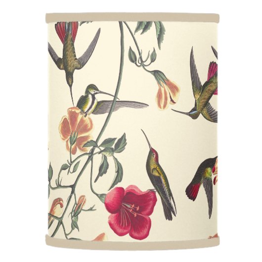 Hummingbird Birds Wildlife Flower Floral Lamp Shade (Left)