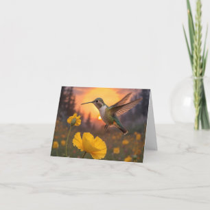 Hummingbird Birthday Card