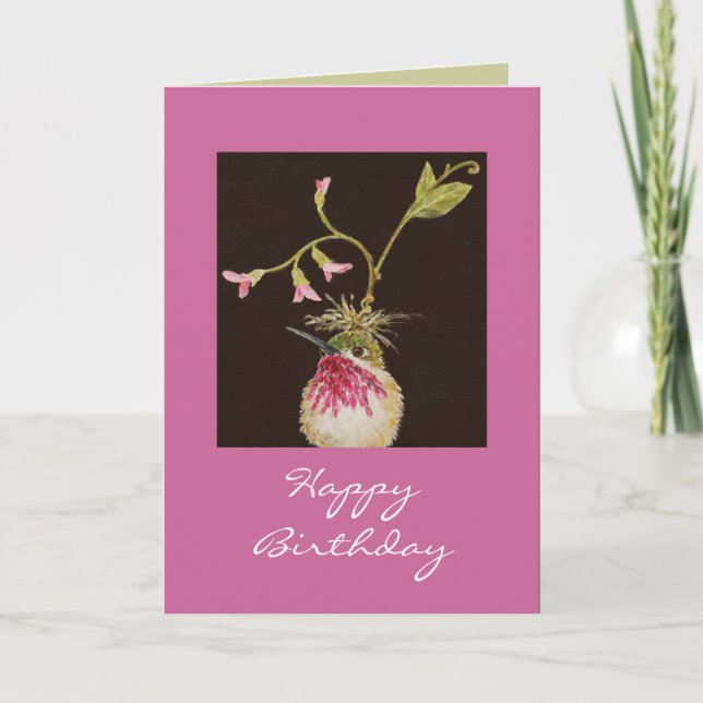 hummingbird Birthday card (Front)