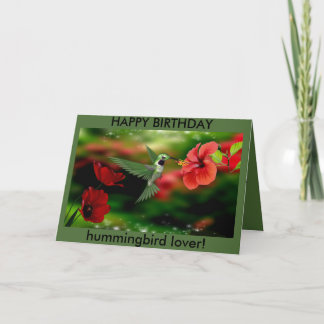 Hummingbird birthday card