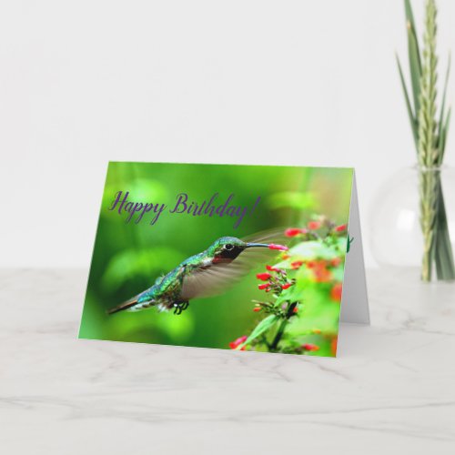 Hummingbird Birthday Card