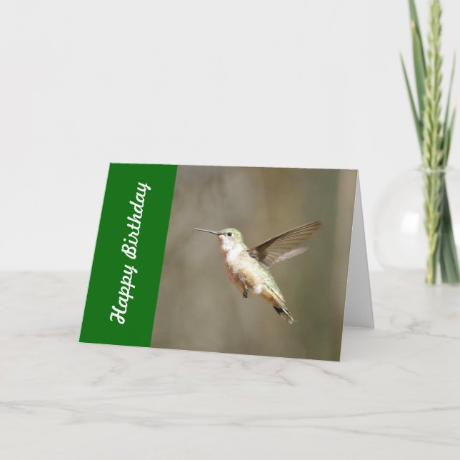 Hummingbird Birthday Card (Front)